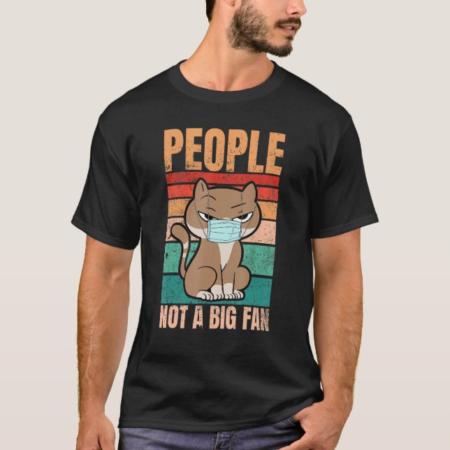 T-shirt Chat Avec Des Gens En Masque Pas Un Gros Ventilate (Devant)