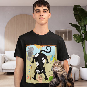 T-shirt Chat avec lit, Jouets de chat, Snacks Brat
