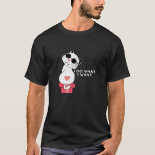 T-shirt Chat Avec Lunettes De Soleil Pet Lover Je Fais Ce