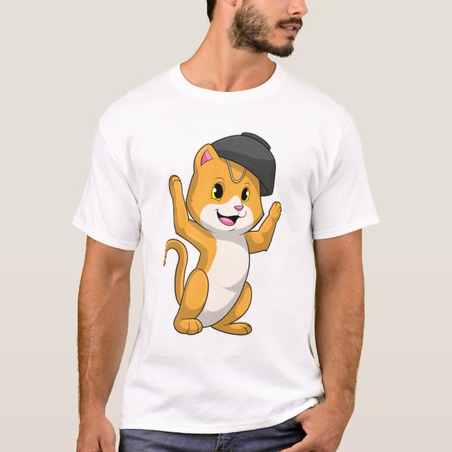 T-shirt Chat avec Ramen Bowl (Devant)