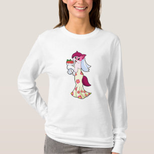 T-shirt Chat avec robe Mariage & Bund de Fleur