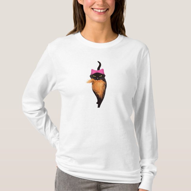T-shirt Chat avec Trump Toupee (Devant)