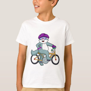 T-shirt Chat avec vélo