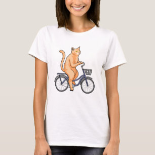 T-shirt Chat avec vélo