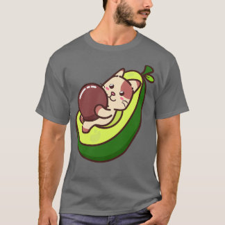 T-shirt Chat Avocado mignon