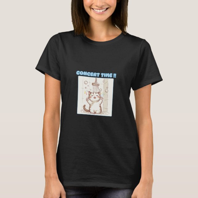 T-shirt Chat-Bain, Chat-Toilette (Devant)