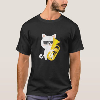 T-shirt Chat Baryton Mignon Joueur de Baryton Euphonium Ch