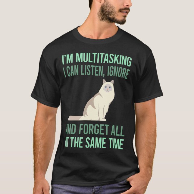 T-shirt Chat Birman multitâche 01 (Devant)