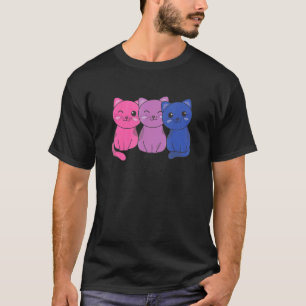 T-shirt Chat bisexuel Fierté Drapeau Bi Chats LGBTQ