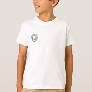T-shirt Chat blanc grassouillet buvant du thé pour enfants