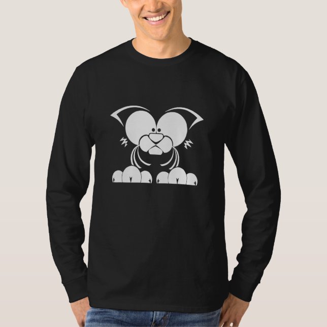 T-shirt Chat blanc simple (Devant)
