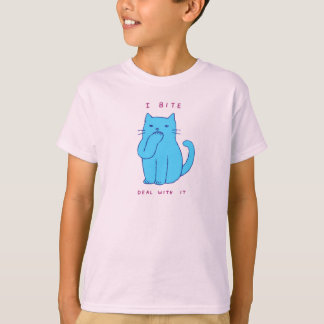 T-shirt Chat Bleu Impertinent Je Mords Fais En Sorte Pour