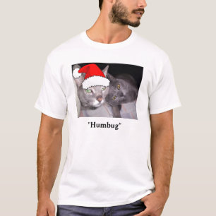 T-shirt Chat bleu russe de Noël