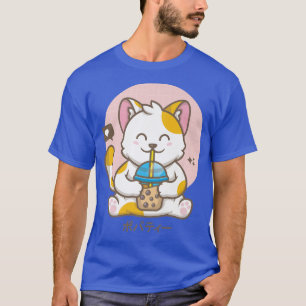 T-shirt Chat Boba Tea Anime Kawaii Neko Esthétique Japonai
