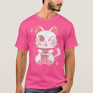 T-shirt Chat Boba Tea Bubble Tea Chat Kawaii Anime Neko Gi