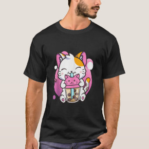 T-shirt Chat Boba Tea Kawaii Anime Drôle Cadeaux Pour Homm