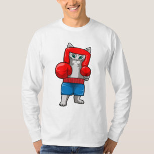 T-shirt Chat Boxe avec gants de boxe
