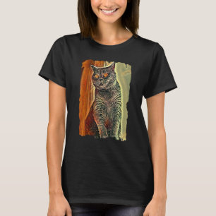 T-shirt Chat British Shorthair Chats Mignons Papa et Maman