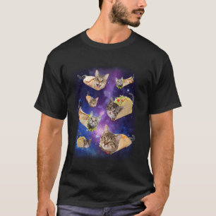 T-shirt Chat Burrito et Chat Taco Galaxie Spatiale Mème Ta