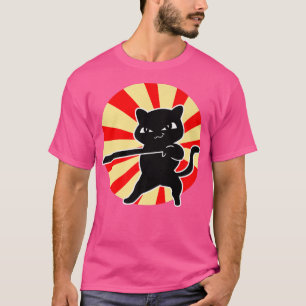 T-shirt Chat Bushido Ronin Japonais Samouraï (2)