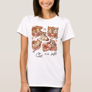 T-shirt chat cadeau mignon