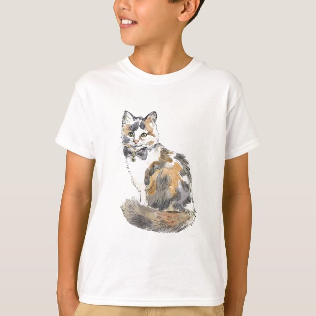 T-shirt Chat Calico Fancy (Devant)