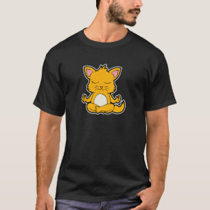 T-shirt Chat Calmcat Yoga Position animale Fréquence Vinta