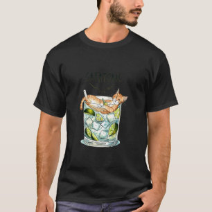 T-shirt Chat catatonique - Chat drôle qui boit