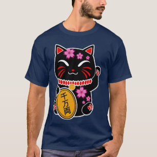 T-shirt Chat chanceux statue de chat japonais de la frite 