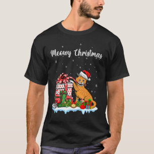 T-shirt Chat chapeau de Père Noël Noël pour filles enfants