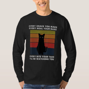 T-shirt Chat Chaque Bite Vous Prenez Chat Vintage Drôle Re