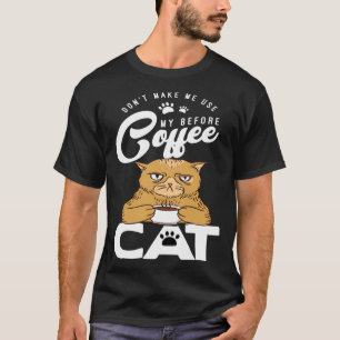 T-shirt Chat Chat Collègue de travail Café Boisson
