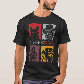T-shirt Chat Chat Papa Fabrique Père Des Chats