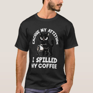 T-shirt Chat Chaton Café Drôle Pour Hommes Filles Femmes A