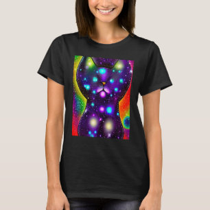 T-shirt Chat Chaton Minou de l'Espace Dans le Style des Ch
