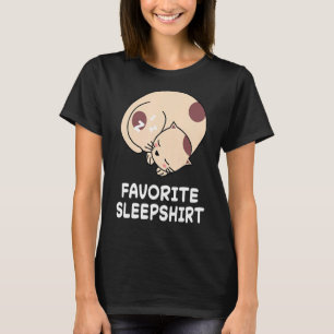 T-shirt Chat Chats Nap Dormir dormir Pyjama Pyjama nuit