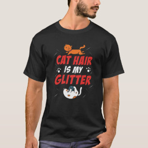 T-shirt Chat Cheveux Est Ma Parties scintillant Drôle Amou