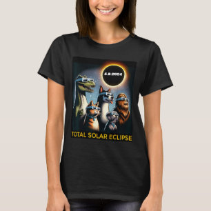 T-shirt Chat Chien Bigfoot Éclipse Gles Éclipse Solaire To