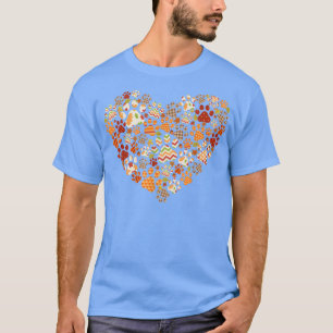 T-shirt Chat Chien Cute Empreinte de patte Citrouille Auto