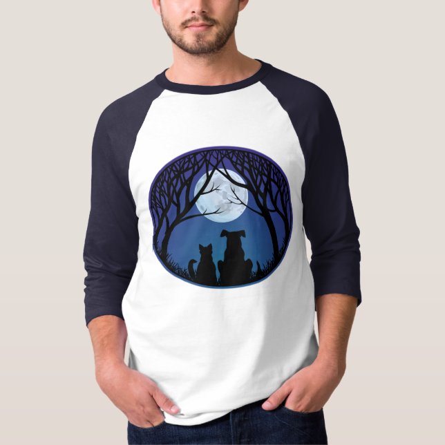 T-shirt Chat & Chien Jersey Best Friends Chien & Chat Shir (Devant)