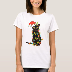 T-shirt Chat Christmas Funny Meowy Arbre de Noël Chat
