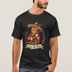 T-shirt Chat Cinco De Meow Cinq De Mayo Drôle Hommes Femm