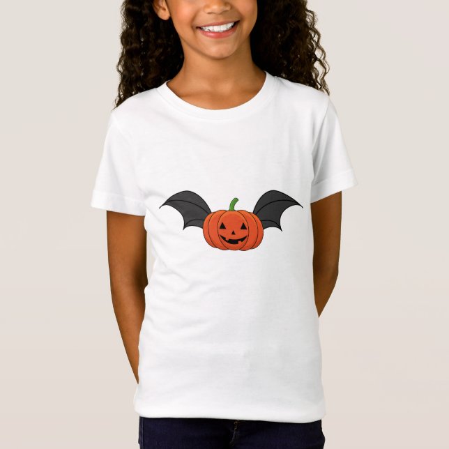 T-Shirt Chat Citrouille d'Halloween (Devant)