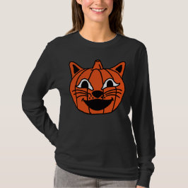 T-shirt Chat Citrouille d'Halloween