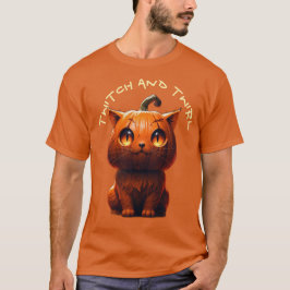 T-shirt Chat Citrouille Twitch et Twirl
