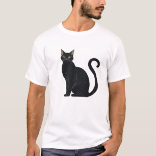 T-shirt Chat classique dos arqué � Silhouette Halloween vi