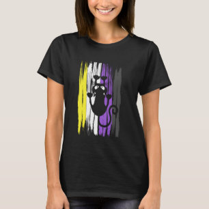 T-shirt Chat Climbeur Fou Fierté Nonbinaire Drôle Enby Pui