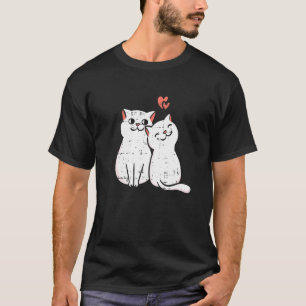 T-shirt Chat  Cœur Saint Valentin Kitten Kitty Amour Anima