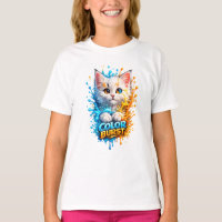 Chat Color Burst – Éclaboussure de peinture vive p