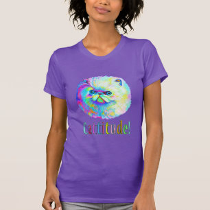 T-shirt Chat coloré avec Catitude